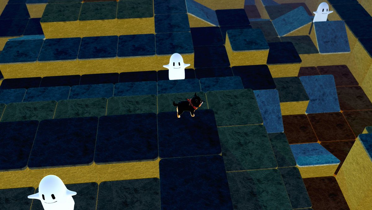 imtimothyjoseph's tweet photo. I made this #spoopy #indiegame for halloween! It's a game about barking at ghosts and skeletons, and you can play it right now: https://t.co/ae0XGKHgmx #screenshotsaturday #indiedev #gamedev https://t.co/UB9z00KZOR
