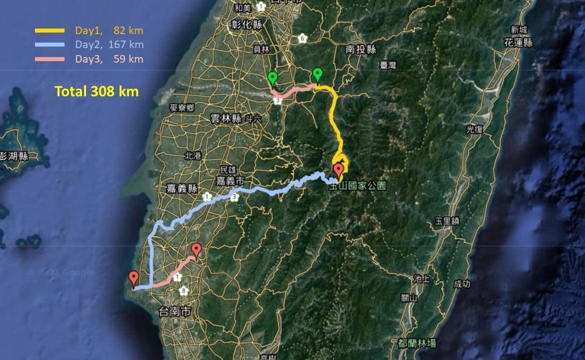 TaiwanBirding's tweet photo. Here is the route taken by Team #eBirdTaiwan’s low-carbon #GlobalBirdWeekend.
From their HQ in Jiji (集集, go visit their eco-education center), via Shuili to high-elevation forest Tataka (塔塔加) in #YSNP, then down westwards to lowland #wetlands. https://t.co/33l4MhMNpI