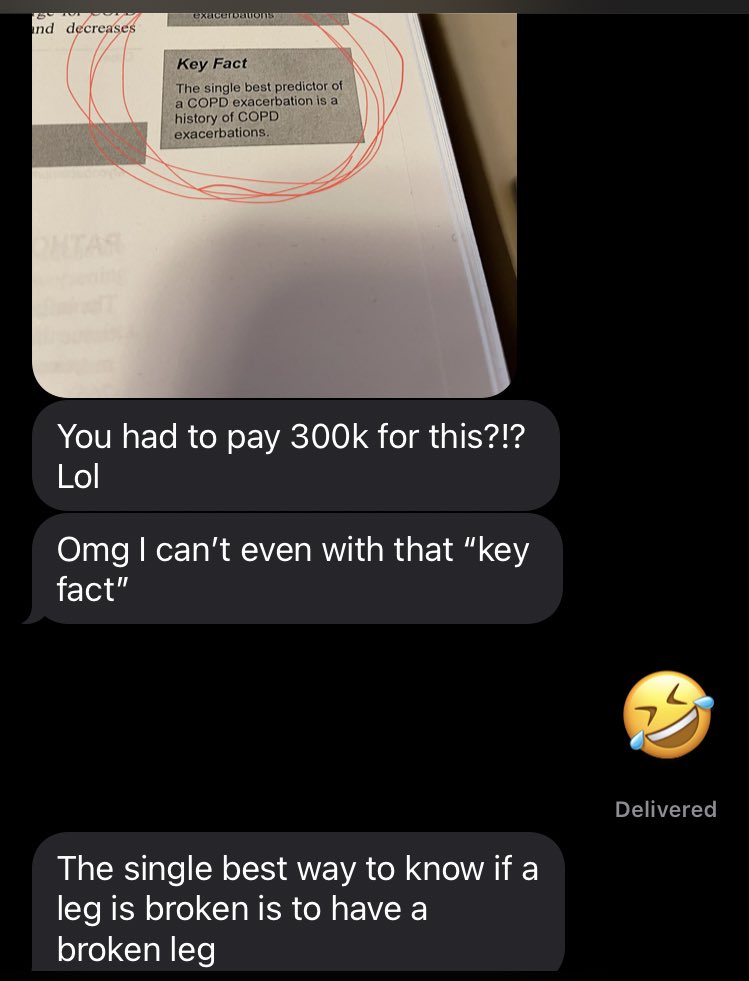 Non-med husband finds my study materials…