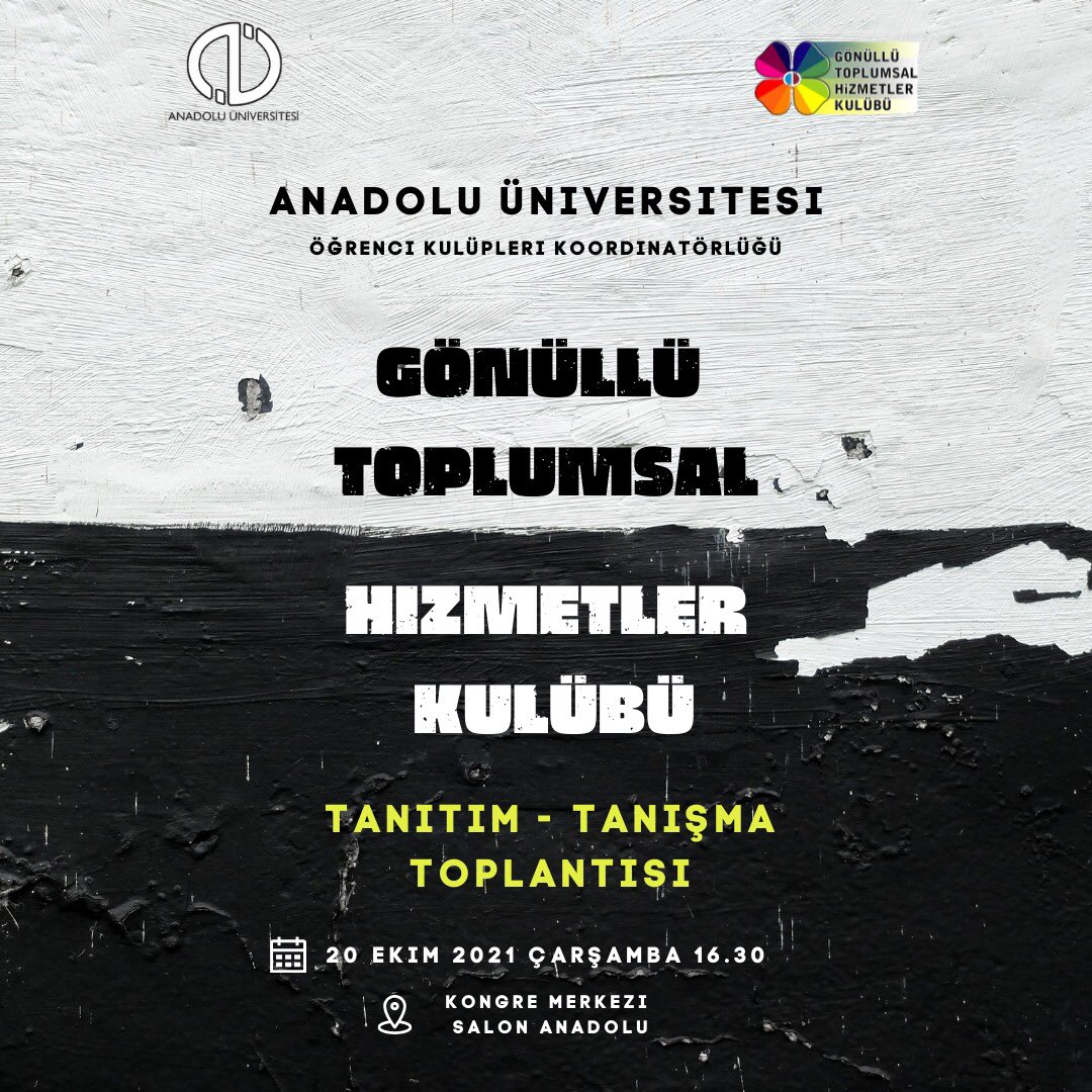 Yeni döneme tanıtım tanışma toplantımızla başlıyoruz 🍀💜 Herkesi 20 Ekim Çarşamba günü 16.30’da Kongre Merkezi Salon Anadolu’ya bekliyoruz 🍀 #anadoluüniversitesi