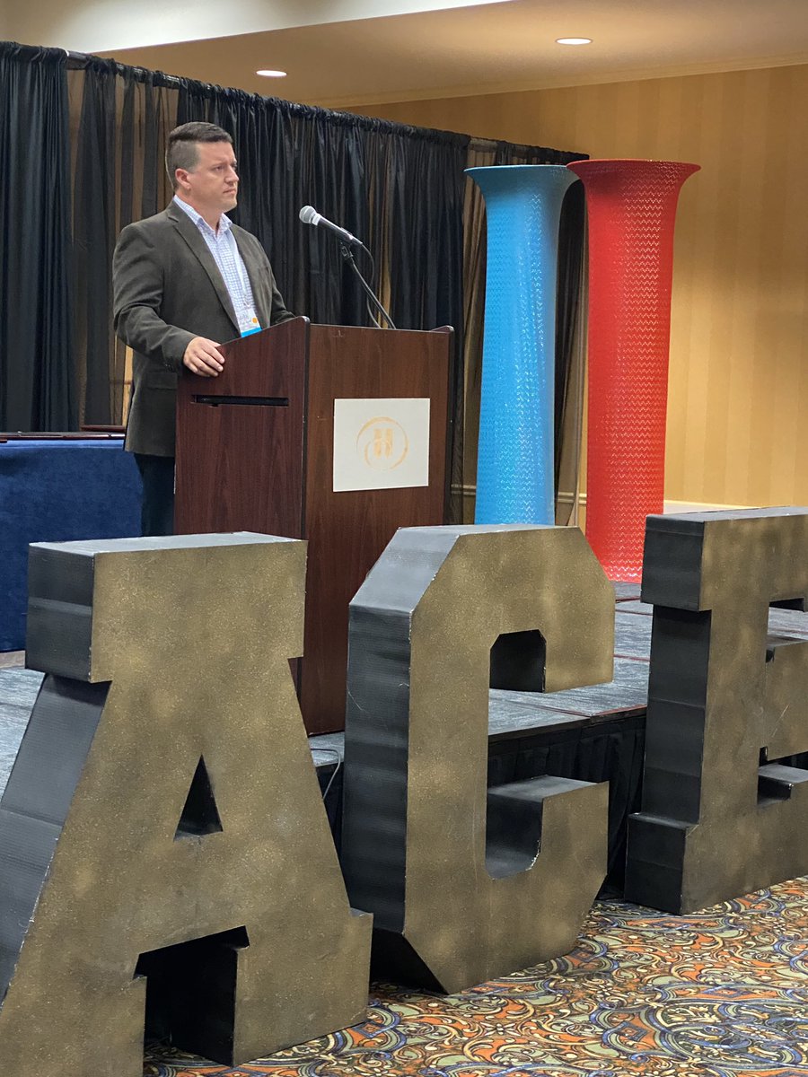 ACEVendingShow's tweet photo. ACE Chair, Patrick Shaw, welcoming guests to the Encore Rock Star Awards Breakfast! 🥇 

#ACEVending2021 https://t.co/iCsSRAGq0O