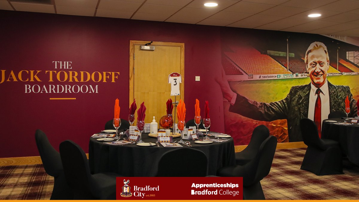 officialbantams's tweet photo. 👔 | The Jack Tordoff Boardroom. 

❤️💛 | A man who gave so much to #BCAFC. Forever remembered. 

#TakeMeHome | @JCT600 https://t.co/kp47OKUwGo