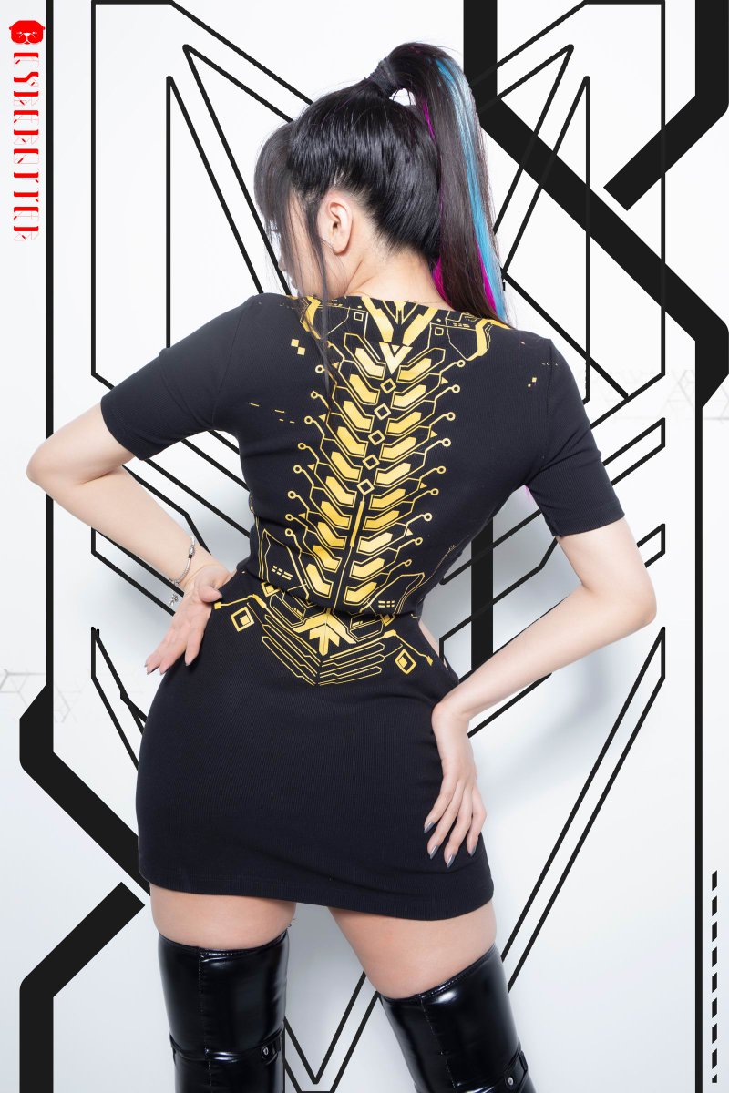 My new clothing line: Cyberotter.  Everyday dress design: dress 