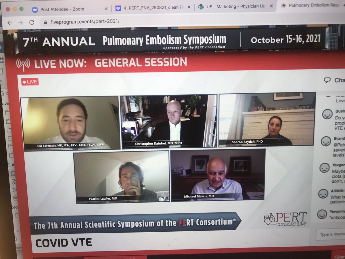 Rachel Rosovsky (@rosovskyrachel) on Twitter photo Which covid patients should receive ppx AC? Come hear the experts discuss this important?. <a href="/PERTConsortium/">The PERT Consortium®</a> #pert2021 <a href="/EricSecemskyMD/">Eric Secemsky MD MSc</a> <a href="/chriskabrhel/">Christopher Kabrhel</a> <a href="/ProfMakris/">Michael Makris</a> @PatrickLawlerMD Dr.Sharon Saydah Which covid patients should receive ppx AC? Come hear the experts discuss this important?. <a href="/PERTConsortium/">The PERT Consortium®</a> #pert2021 <a href="/EricSecemskyMD/">Eric Secemsky MD MSc</a> <a href="/chriskabrhel/">Christopher Kabrhel</a> <a href="/ProfMakris/">Michael Makris</a> @PatrickLawlerMD Dr.Sharon Saydah