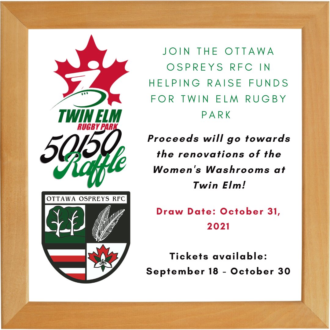 OttawaOspreys's tweet photo. There is still time to get your 50/50 tickets to help @TwinTwin raise funds for the TERP Women's Washroom Facilities renovations. 

50/50 Raffle Link: https://t.co/QUTFa2dh2e 

The draw will happen on October 31th.  Thanks again for helping support Twin Elm!🍻 https://t.co/hts3t4yYV5