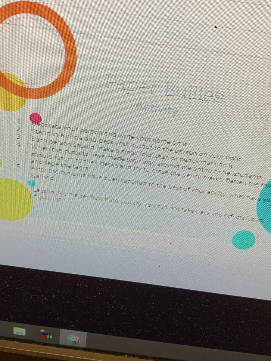 CMSsocialst8's tweet photo. National Bully Prevention Month! This paper bullies activity in Cardinal Time was to represent that your hurtful and rude words and actions can not be fixed or repaired once spoken or done to one another. Be kind! #CardinalPride ⁦@ClintonMoCards⁩ ⁦@CMSCardinals⁩ https://t.co/zLO206jSfW