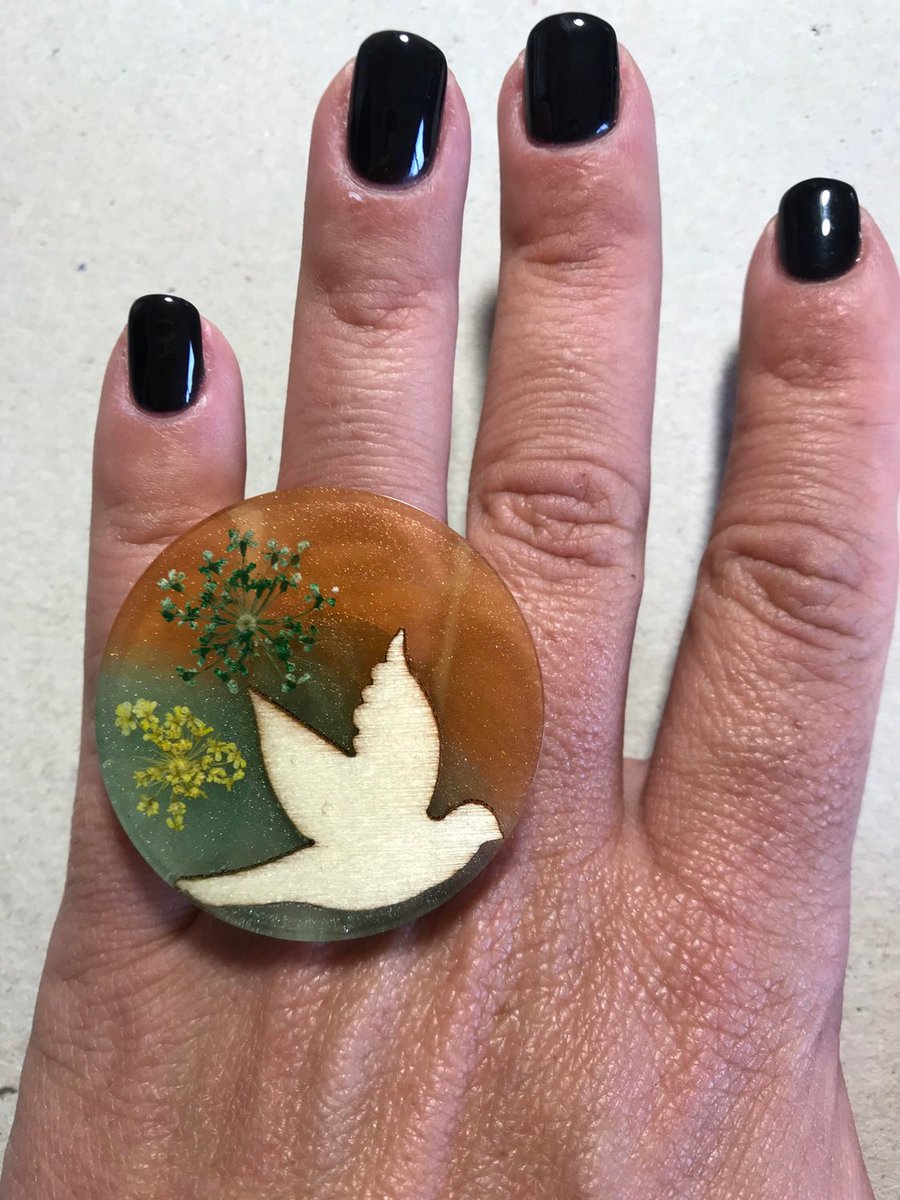 Big ring  #hippiering #flowerring #etsy #birdring  ow.ly/2bsTdg etsy.me/3FROqA2
