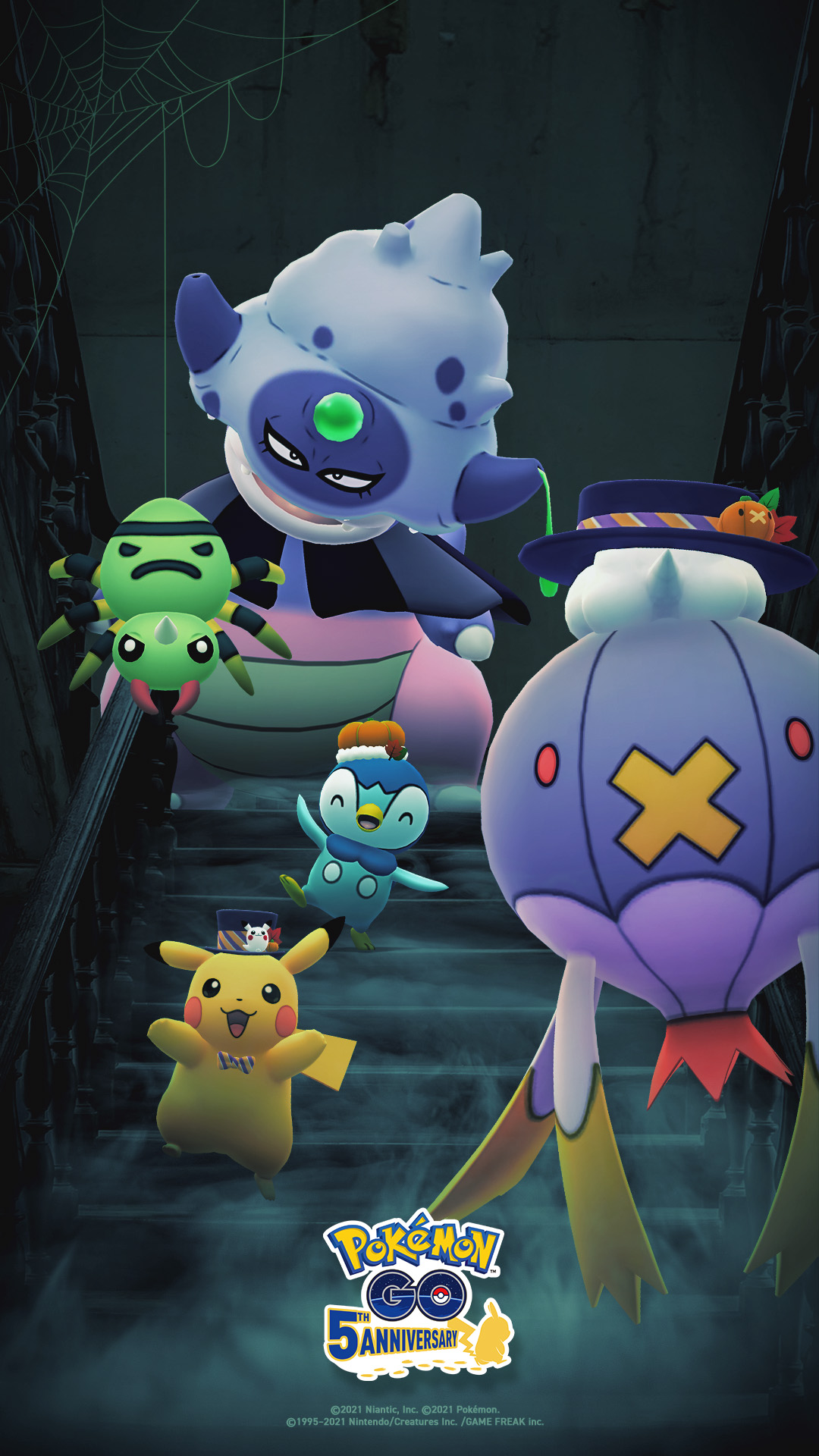 Pokémon GO BR on X: Bu! 👻 Mime-se com um novo plano de fundo de telefone  com Spinarak, Galarian Slowking e Pokémon fantasiados! #PokemonGOHalloween   / X