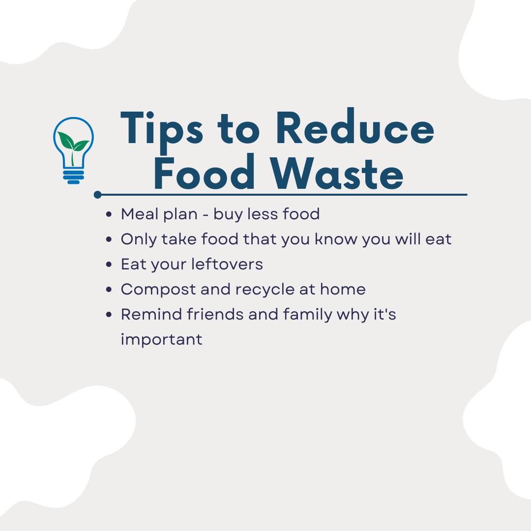 BreatheSac's tweet photo. It's World Food Day! Let’s talk about the food we waste. Food waste affects the air that we breathe. Did you know that 8% of global greenhouse gas emissions are caused by food waste? Take these small steps to reduce your waste! https://t.co/j2QQTl7kl8