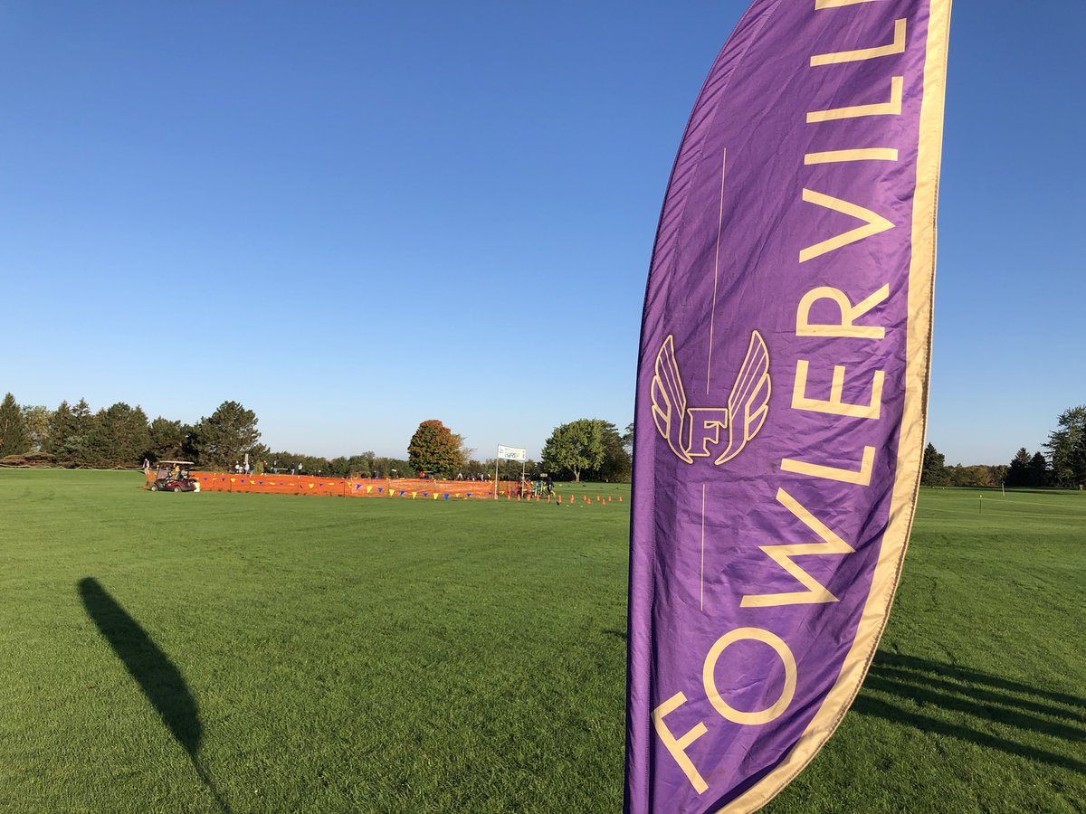 FowlervilleXC's tweet photo. #ItsRaceDay! It’s a great morning for racing! The #TrueGladiators are running at the @PlaymakersFit #GreaterLansingChampionships #UnityPrideTradition #LetsGoRacing #MuddyRunning https://t.co/SWM4UDtsuw