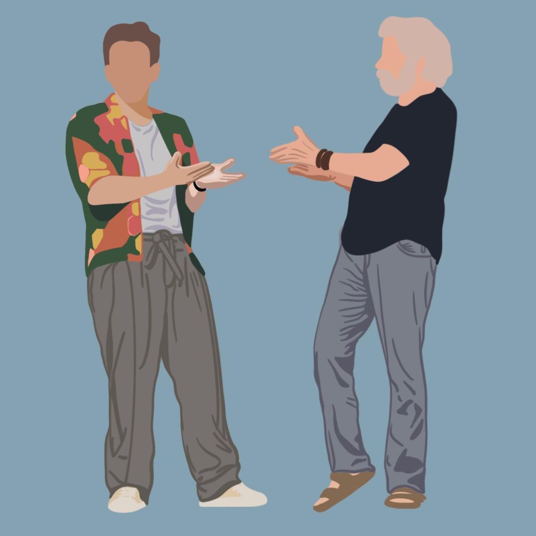 Happiest of birthdays to <a href="/BobWeir/">Bobby Weir</a> and <a href="/JohnMayer/">John Mayer</a>! Drop some birthday cheer for these two in the comments below. 

🎨: Rising Tide Art Studio