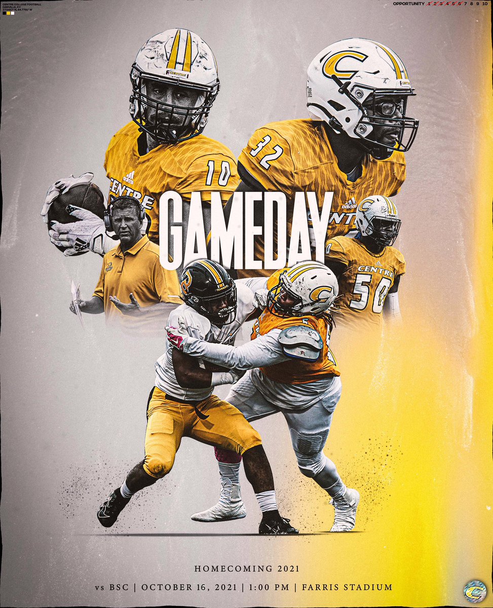 CentreFootball's tweet photo. locked in &amp; ready to roll. 😤

⏰ 1:00 PM
🏟 Farris Stadium 
📍 Danville, KY
🔗 https://t.co/p2pFL1zfwx
🔎 @CentreAthletics 

#PEV x #C6H0mecoming https://t.co/L1MofZQT4C