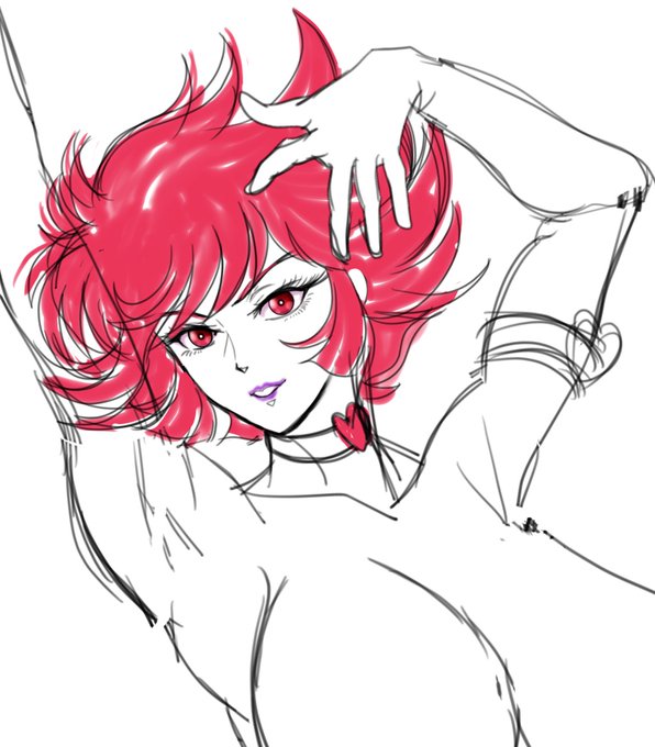 今夜の依頼絵進捗チラ見せ〜
今回はskeb依頼で某有名セクシー変身ヒロインキャラです。初めて描くのもあって特に変身前の顔がなかなかイメージ固まらなくて色々思案中🤔 