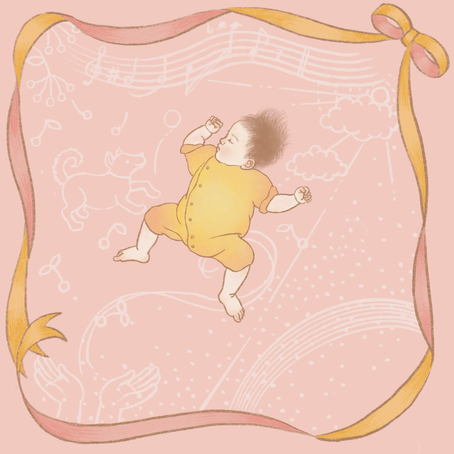 フルフルカズ 息子への思いを込めて描きました 服の色は 命が輝いてる感じのイメージです こどもイラスト こども 赤ちゃんイラスト 赤ちゃん イラスト デジタルイラスト 寝顔 赤ちゃんの寝顔 リボン Child Baby Boy Ilustration T