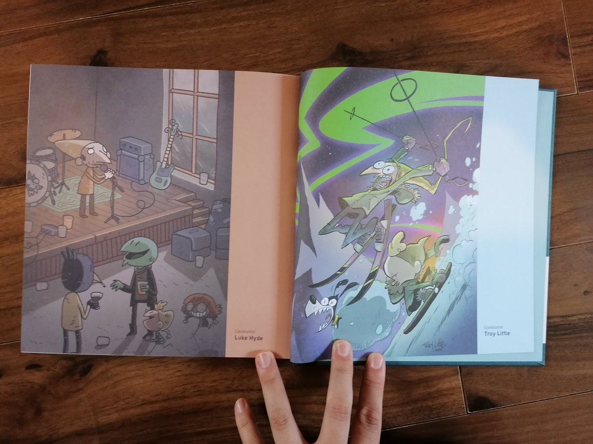LukeHyde's tweet photo. Just received this absolutely stunning book from the insanely tallanted @jenskstyve! And look, my guest cover is right next to @meanwhilestudio's! Pretty star struck about that not gonna lie 🌟 https://t.co/HkrBdbF7sK
