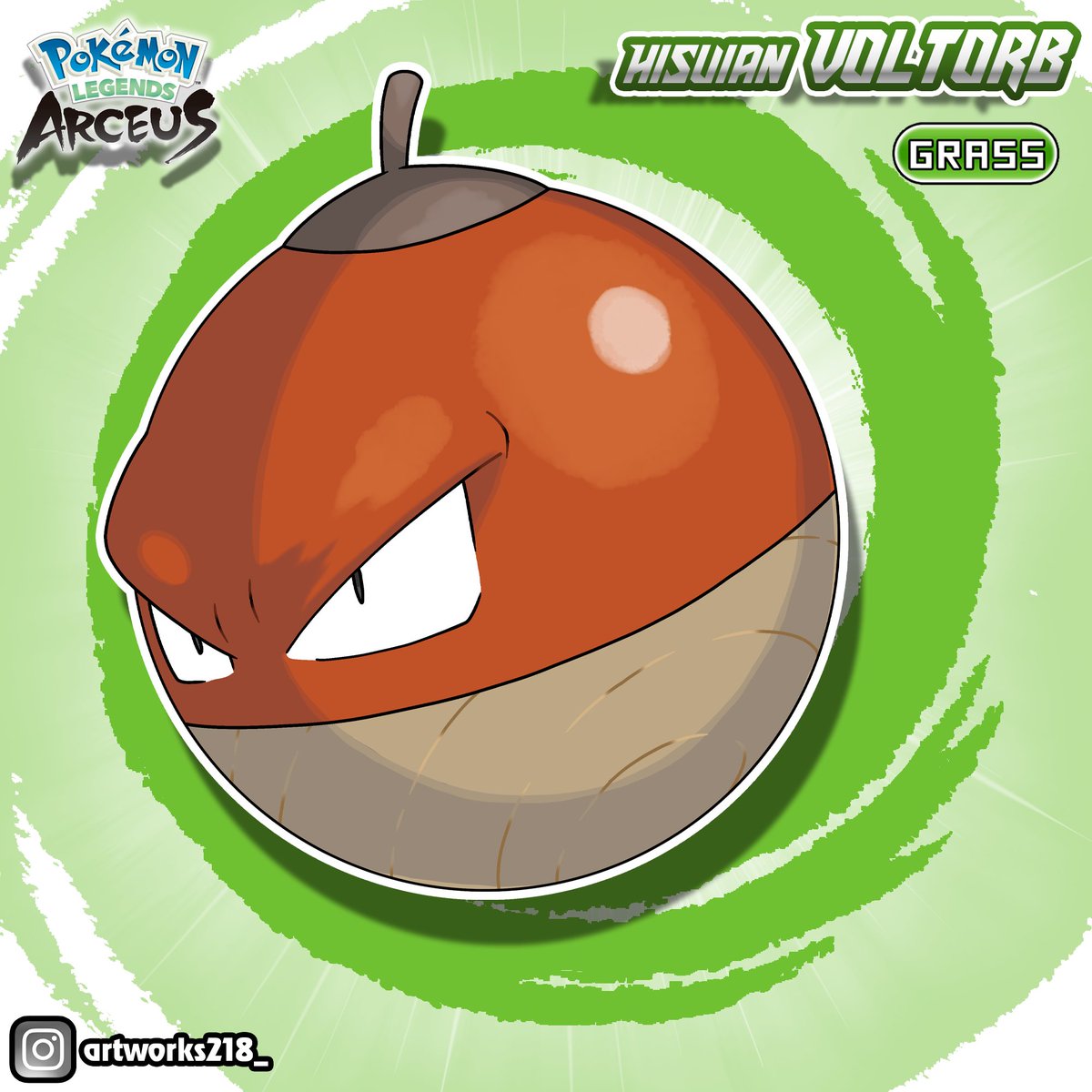 Artworks218_ on X: Hisuian Voltorb and Hisuian Electrode in Pokémon  Legends Arceus maybe? #fakemon #pokemon  / X