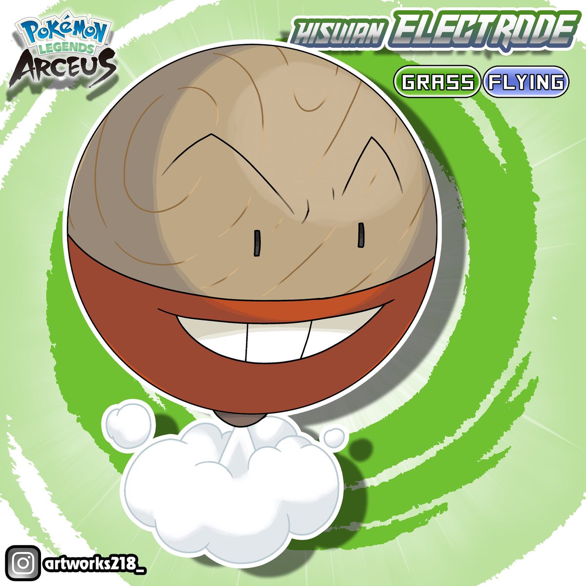 Pokemon Legends - Hisuian Voltorb by Sonicblurblue16 on DeviantArt