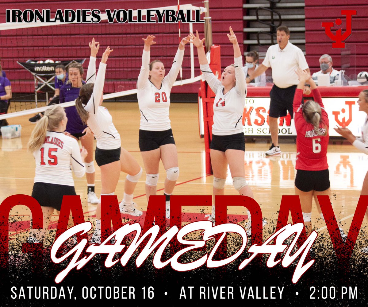 Tournament game @ River Valley!! Starts at 2:00🏐 Let’s go Ironladies❤️