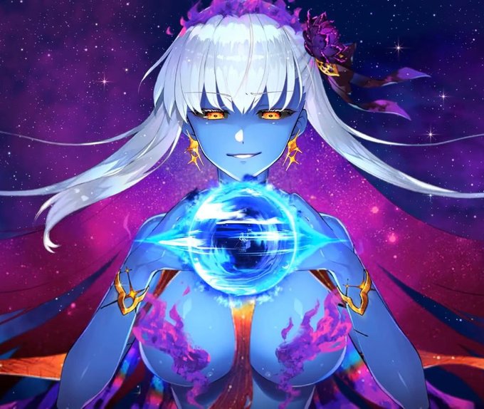 神羅万象チョコが好きだったので青肌属性の娘には黒白目が欲しくなる
あと霊衣はよ
 #FGO 