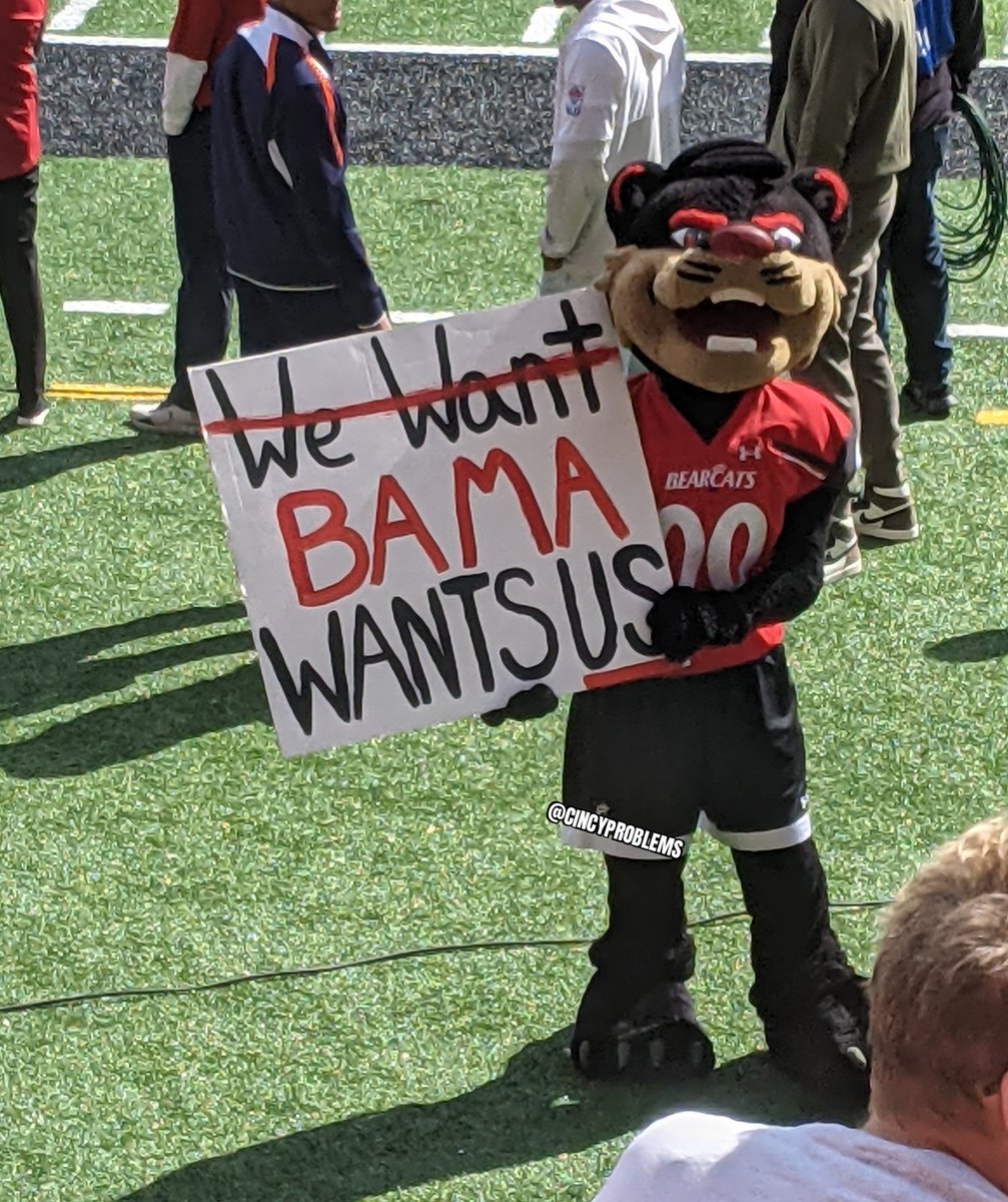 CincyProblems's tweet photo. W̶E̶ ̶W̶A̶N̶T̶ BAMA WANTS US https://t.co/1YkqZYhzZZ