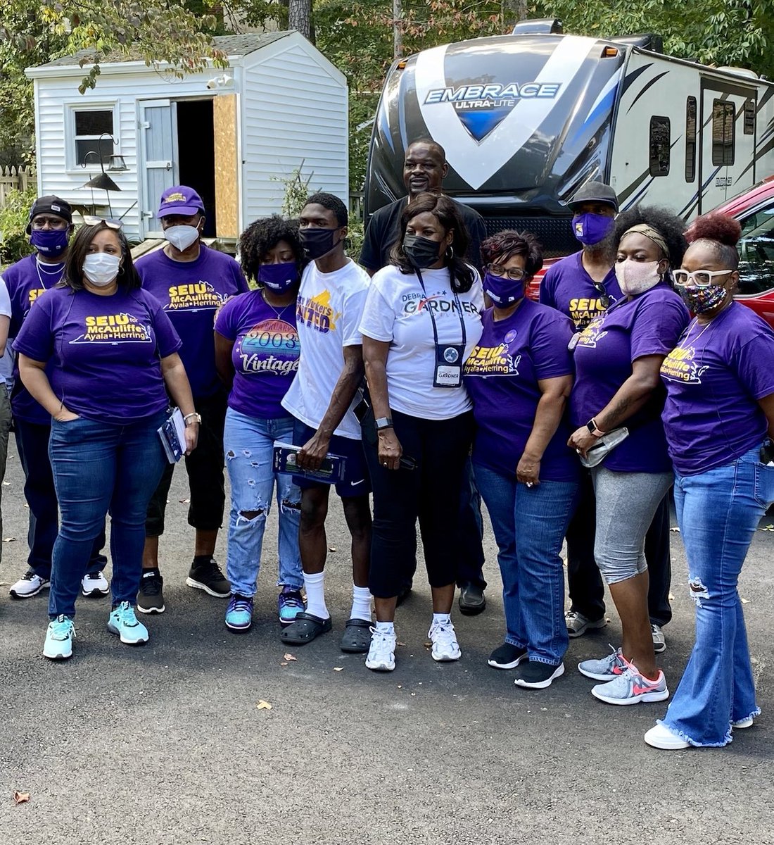 SEIUVA512's tweet image. Frontline @SEIU care workers are knocking doors for @Debra4Delegate, @TerryMcAuliffe, @HalaAyala and @MarkHerringVA because every care worker and everyone deserves a good union job! #CareCantWait #CareIsEssential