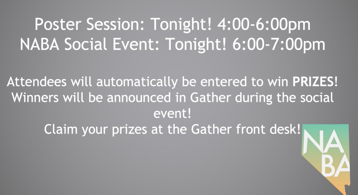 NABAOfficial's tweet photo. Don't miss out on PRIZES! https://t.co/bYgydjLG3L