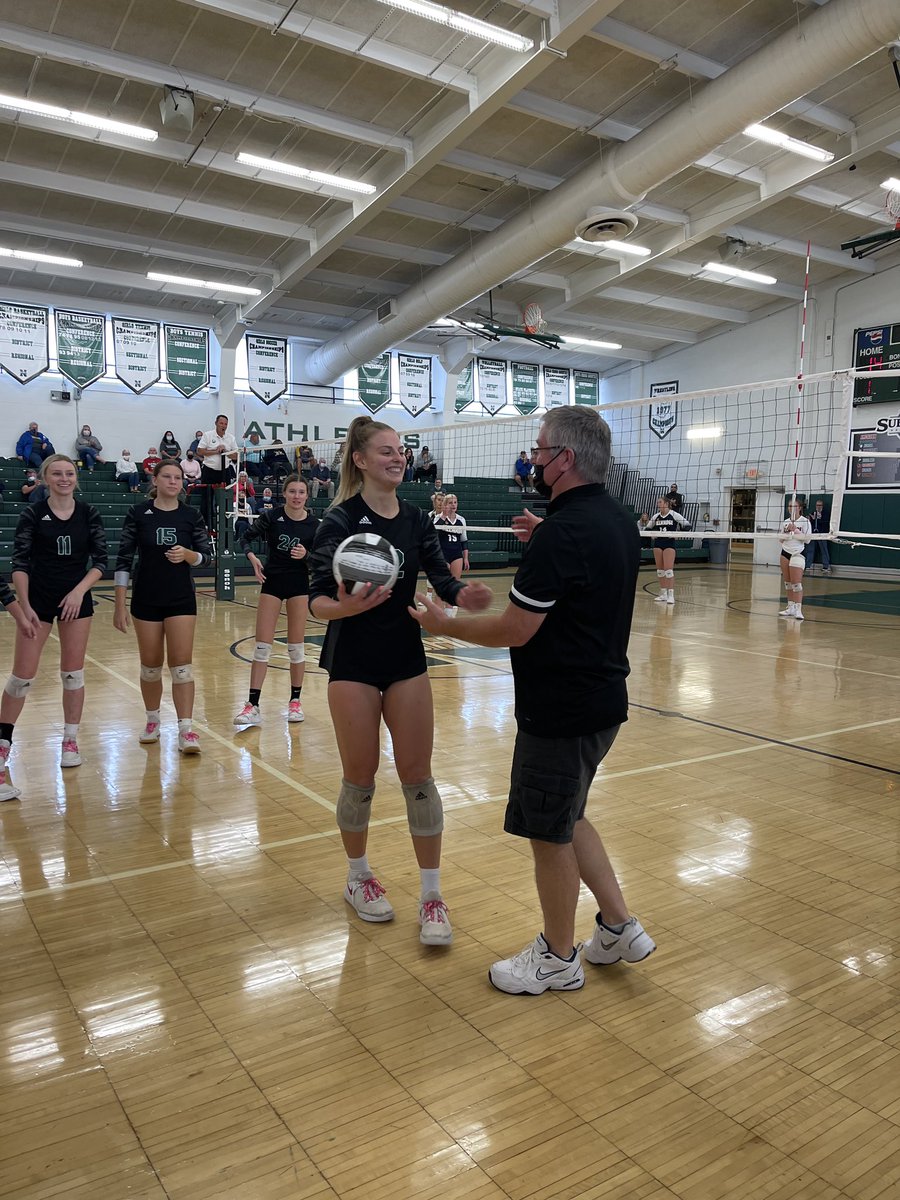 TWO RECORDS IN ONE MATCH! Mya Sopata also broke the record for kills in a single season against Tallmadge today - congratulations on 465 kills and counting, Mya!🏐