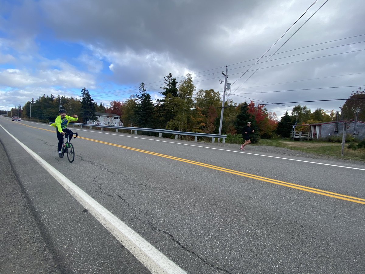 My oldest son Connor taking on a 300km cycling 🚴🏽‍♂️ challenge today - Meat Cove to Antigonish.  Fundraiser for the CACL. Super proud of this beast!
#bikeNS #foragoodcause #CACL #getoutsideNS #smokeymountain