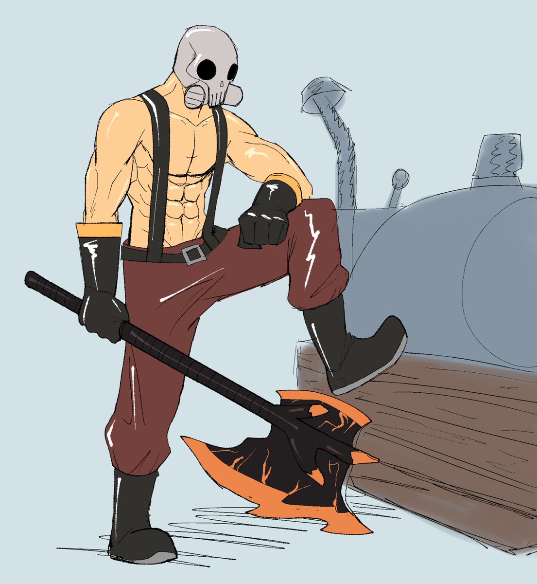 elbowgravy's tweet photo. afternoon sketch time
based on @maxique_st's glow up pyro
#TF2 #Pyro https://t.co/RO4qD1DezH