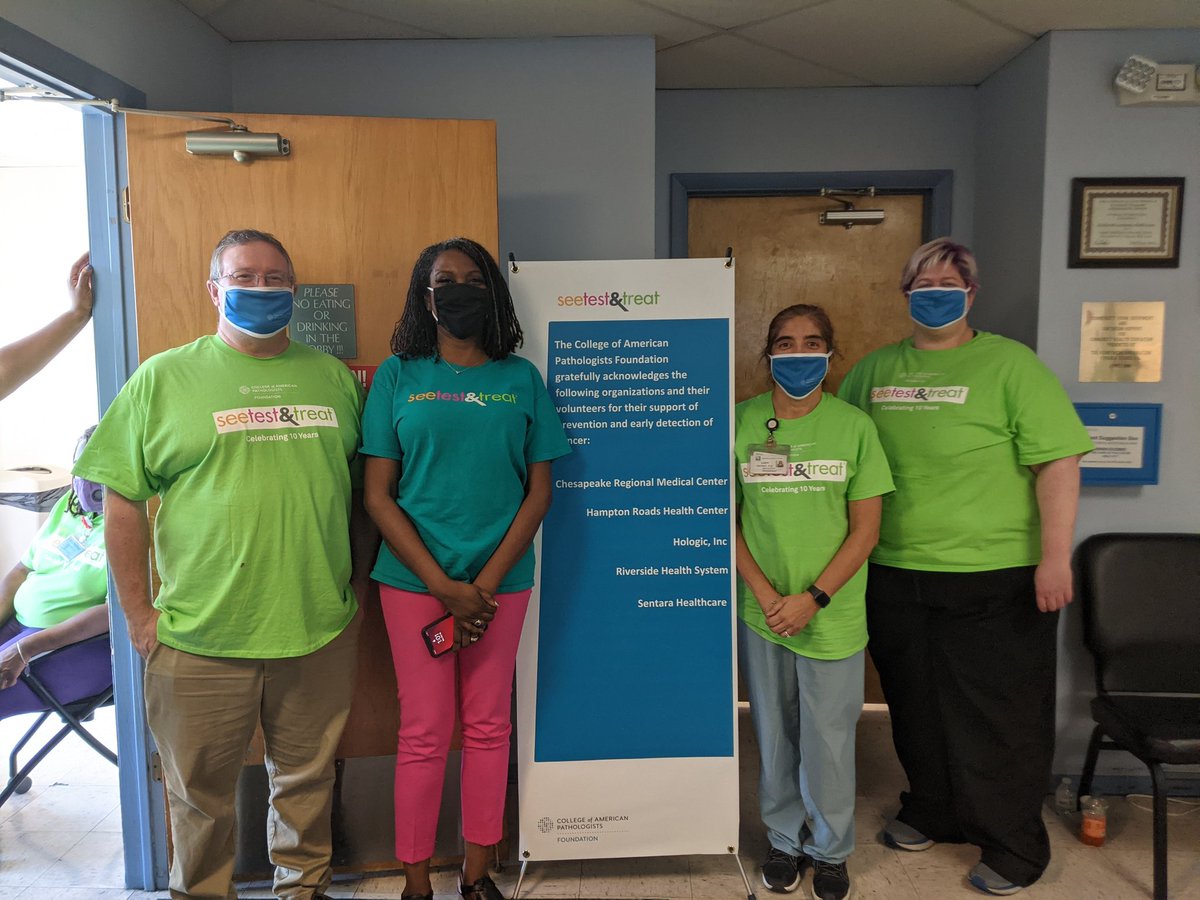 Congratulations to <a href="/HRChealthcenter/">Hampton Roads Community Health Center (HRCHC)</a> and <a href="/DrCrystalMoore/">Crystal Moore</a> for successfully completing their 3rd See, Test &amp; Treat program with the help of Dr. Lucy Defanti and her team of cytotechs from Riverside Regional Medical Center! <a href="/CAPFndn/">CAP Foundation</a> appreciates all you do for your community!