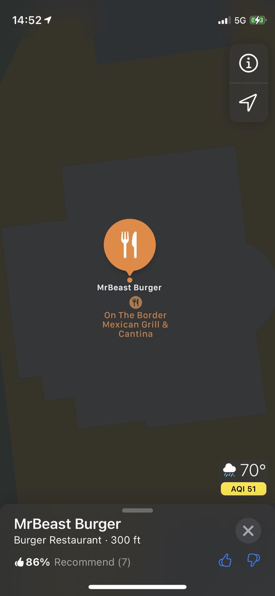 Hard to visit <a href="/MrBeast/">MrBeast</a> Burger when it’s an On The Border Mexican Grill. 😔