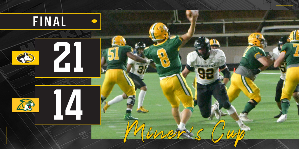 MTUFB's tweet photo. MINER'S CUP STAYS IN HOUGHTON. https://t.co/dISJobDeob