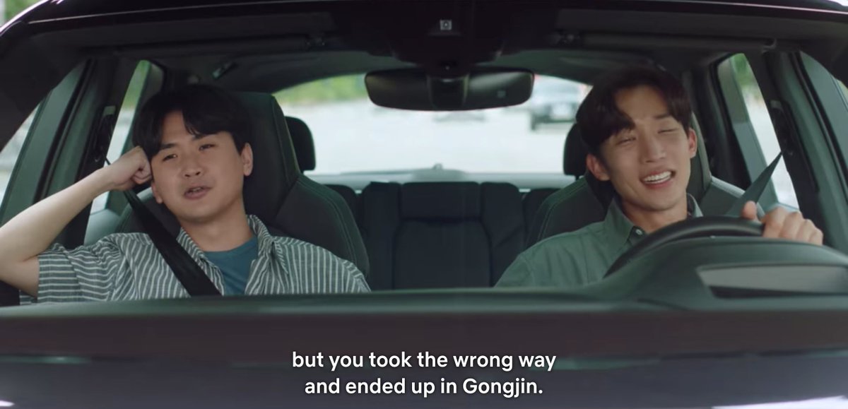 softkimseonho's tweet photo. the three cha (car in korean)
1st cha: dushik's car 
2nd cha: hyejin's car
3rd cha: ji pd's car

all these cars led to gongjin and its people aka the HOMETOWN

HOMETOWN CHACHACHA

holy sh!t

#HometownChaChaChaEp15
#HometownChaChaCha https://t.co/sLot5xSate