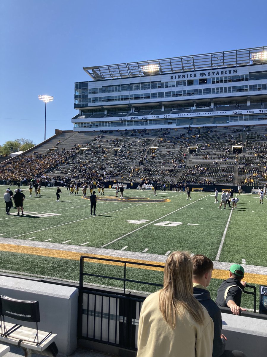 vmharrington's tweet photo. At the Iowa game sitting close at the 40 yard line. Doesn’t get any better than this…. https://t.co/JFiNN144Q9