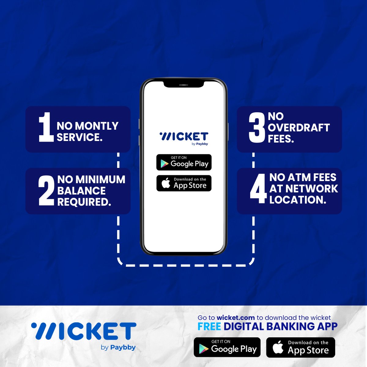 Wicket by Paybby is here to give you a smooth digital bank for your convenience! 

Check out the awesome benefits and features by downloading the app at hubs.li/H0ZwDjF0 today!

Available at the Apple App store and Google Play store! 

#wicket #wicketbanking #paybby