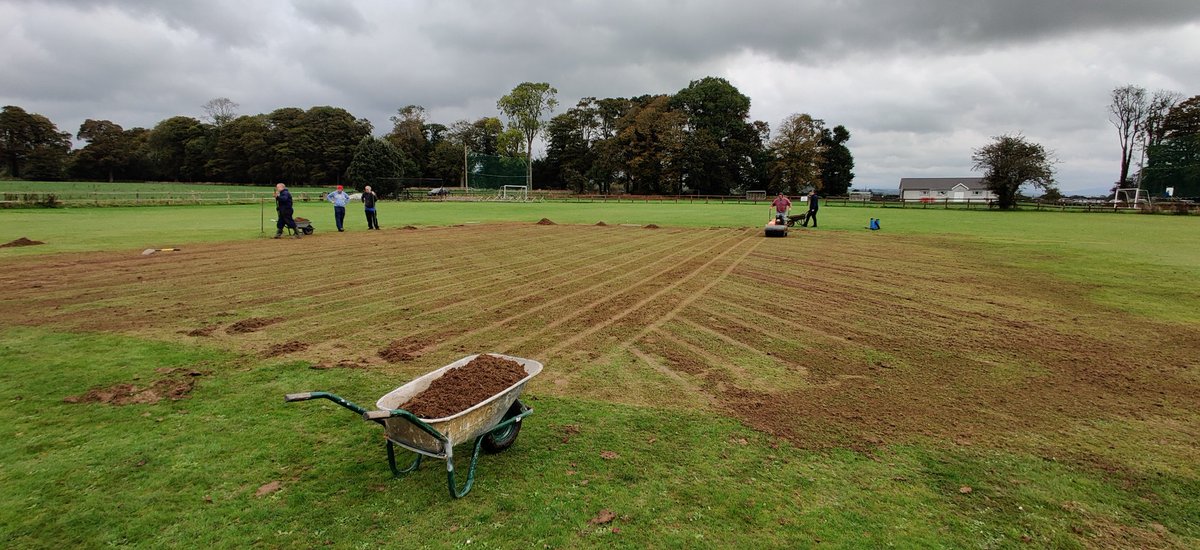 Plenty of leaning on spades going on at <a href="/LismoreCC/">🇮🇪🏰🏏 Lismore Cricket Club</a> today, pitch prep for next season. Hopefully brings a few more runs... think today was the longest I spent at the crease this year 🤣 <a href="/MunsterCricket/">Munster Cricket</a>  #cricketnation #keepoffthesquare