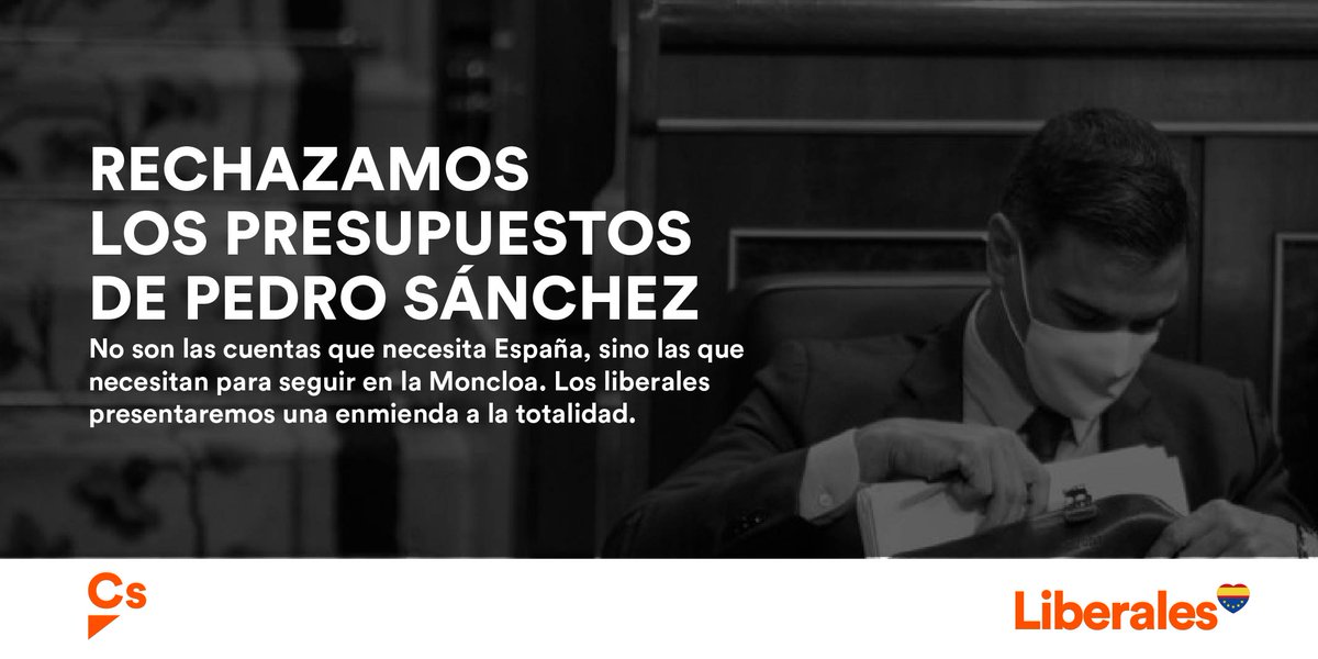 Existe un abismo entre lo que España necesita y los Presupuestos que Sánchez necesita para seguir en Moncloa.

Las cuentas presentadas llevan el sello del separatismo y del populismo y por eso los liberales presentaremos una enmienda a la totalidad.

¡Detalles en el hilo! 🧵