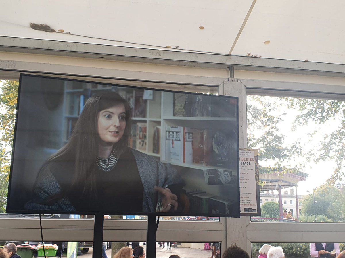 LilliputPress's tweet photo. And the publishers themselves! Edwin Higel and @CaoimheRosieFox from @NewIslandBooks, and Antony Farrell and Ruth Hallinan from Lilliput broadcasting a special video event at the Huddle stage! #shebeenseries #CheltLitFest https://t.co/1d90auY0bt
