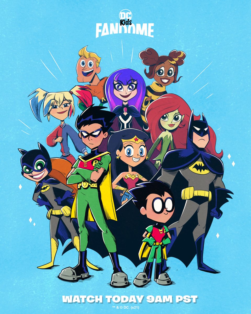 cartoonnetwork's tweet photo. The countdown is over, the epic #DCKidsFanDome is FINALLY HERE! 🦸💥👊 Suit up in your hero gear, grab your friends, and meet us in the DC Multiverse TODAY at 9a PST 👉 https://t.co/Vp4wxvHDZC 

#DCKids #DC #SuperHero https://t.co/BUuwxQ00N6