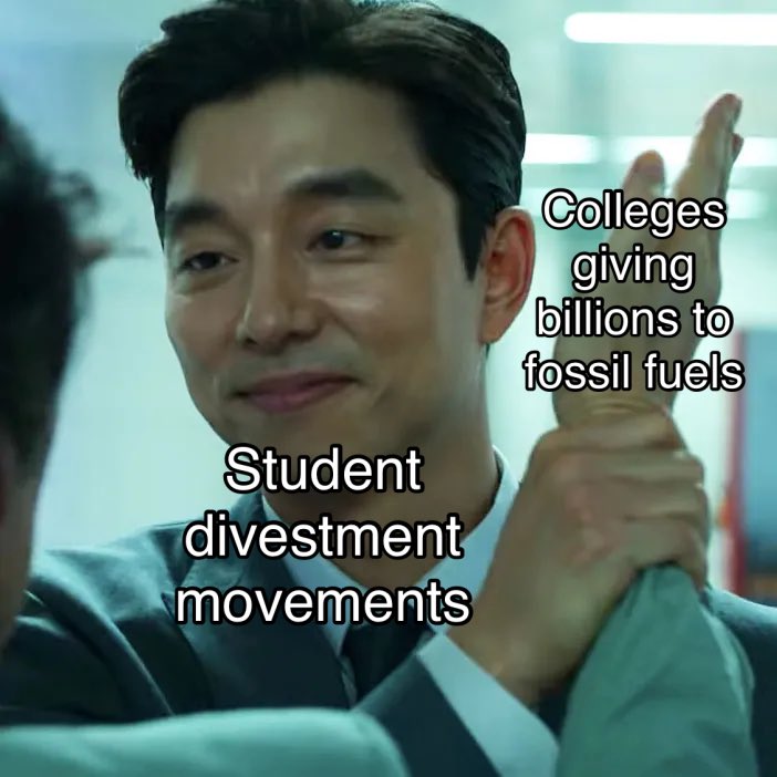 Schools like <a href="/UofCalifornia/">University of California</a>, <a href="/Harvard/">Harvard University</a>, <a href="/BrownUniversity/">Brown University</a>, and <a href="/dartmouth/">Dartmouth 🌲</a> have abandoned billions worth of investments in fossil fuels. 

On-campus, students organizations  like @DivestHarvard are a key reason for these divestments.

We can pressure <a href="/ncstate/">NC State University</a> to divest as well.