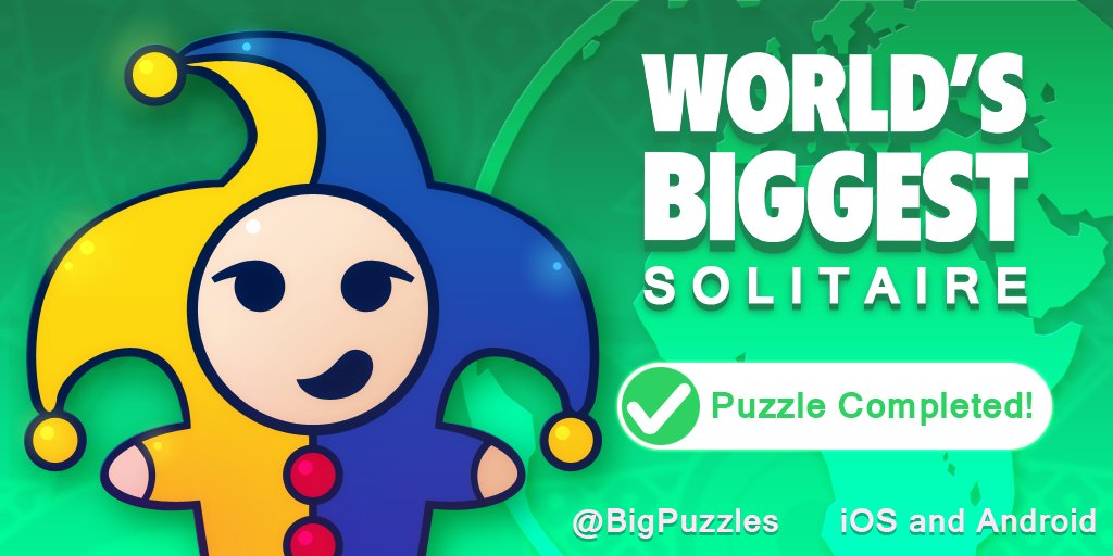 athena2026's tweet photo. I've just completed a puzzle in World's Biggest Solitaire.
It's free https://t.co/CSAFDui9OE #WBST https://t.co/f4UCwVzEDA