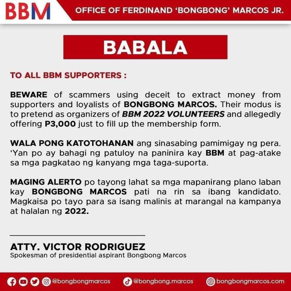 BongBong Marcos for PH tweet media