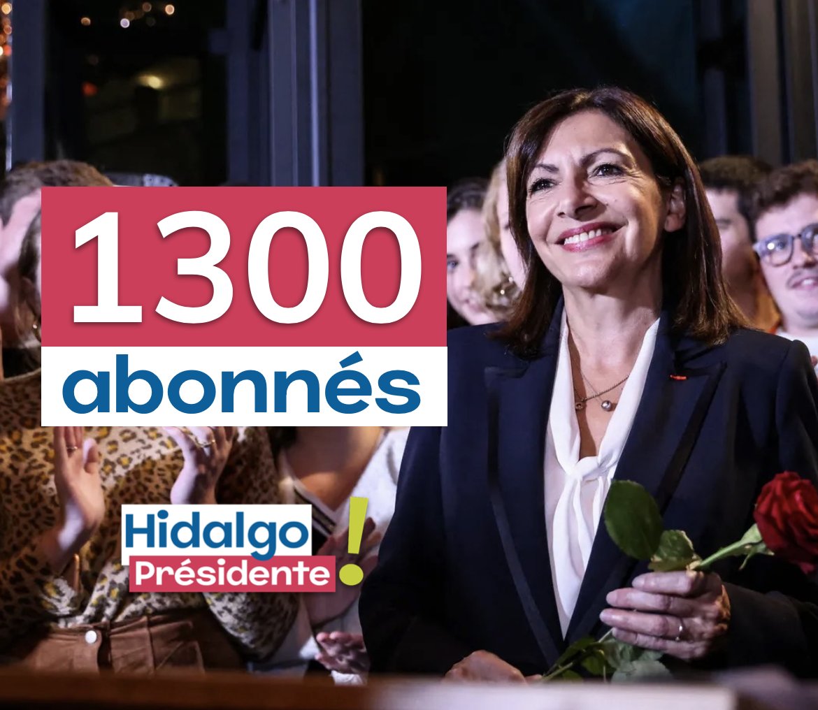 Vous êtes désormais plus de 1.300 à nous suivre ! 

Maintenant, #TousSurLePont avec @Anne_Hidalgo !

#Hidalgo2022 #AnnePrésidente