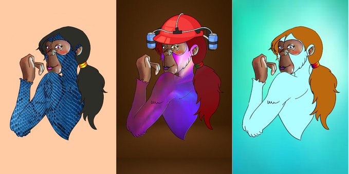 Lady Ape Squad is now live on OpenSea! Floor price .05 ETH on polygon. Share this post for a chance to win a free NFT 

opensea.io/LadyApeSquad

#NFTdrop #NFTCommunity #NFTGiveaway #LadyApeSquad