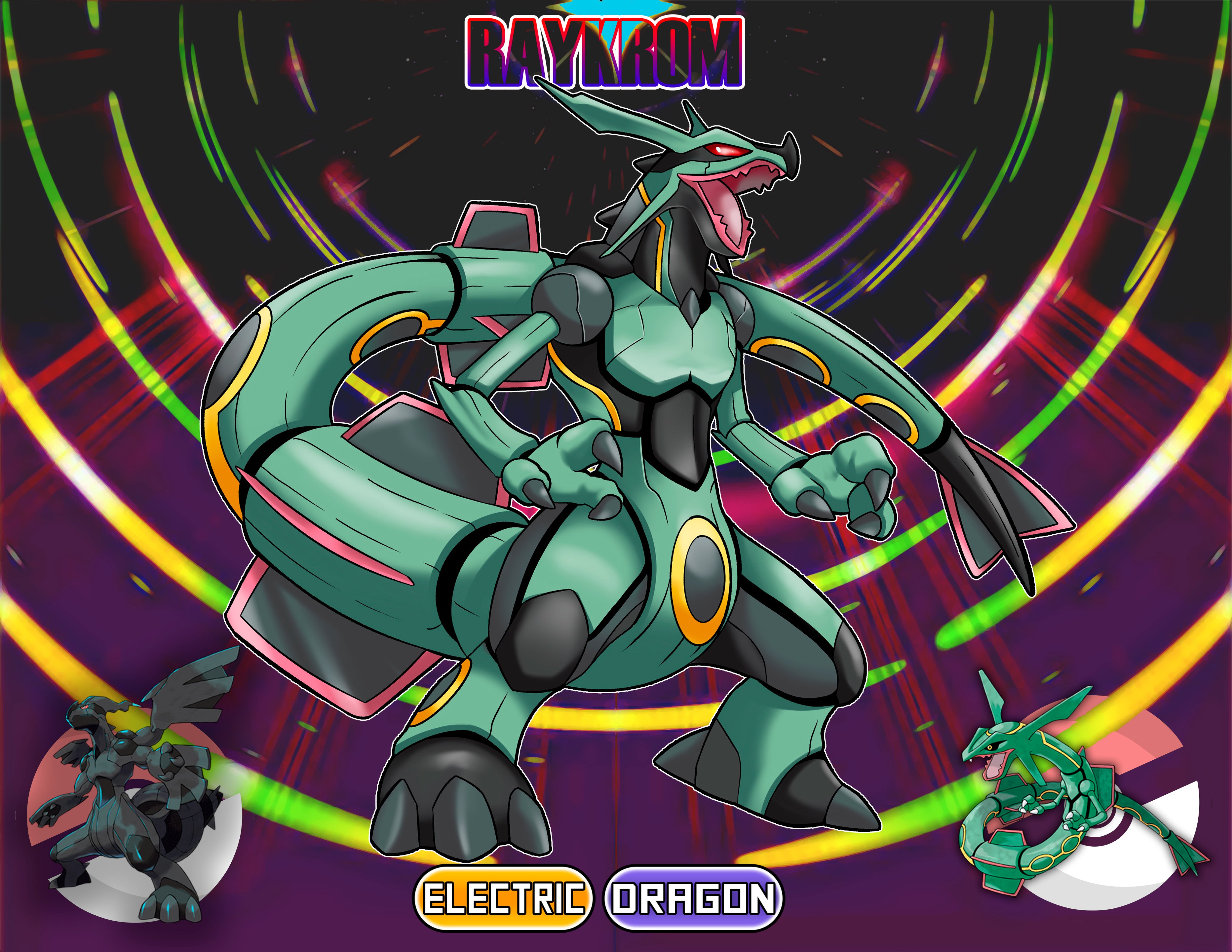 X 上的VilliamBoom：「Rayquaza X Zekrom Pokemon fusion #pokemon #zekrom  #rayquaza #pokefusion #fakemon #dragon #legendarypokemon  #PokemonLegendsArceus #arceus #pokemonunite #villiamboom   / X