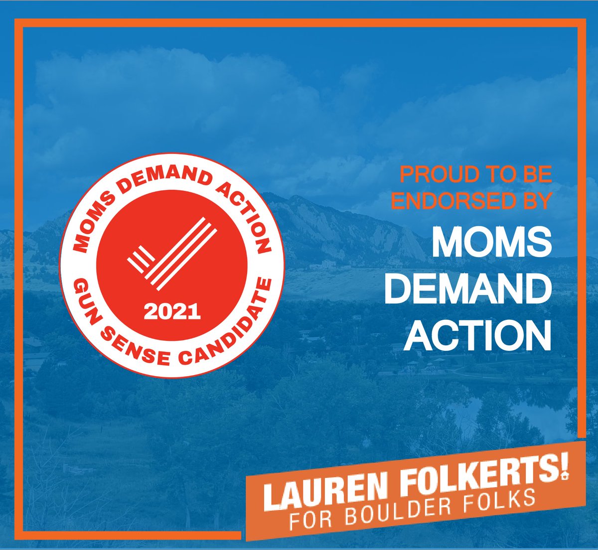 No one should fear going to school, the movie theater, or the grocery store. Sensible gun reform will make our city & community safer. I'm proud to be endorsed by Moms Demand Action and run as a Gun Sense Candidate.