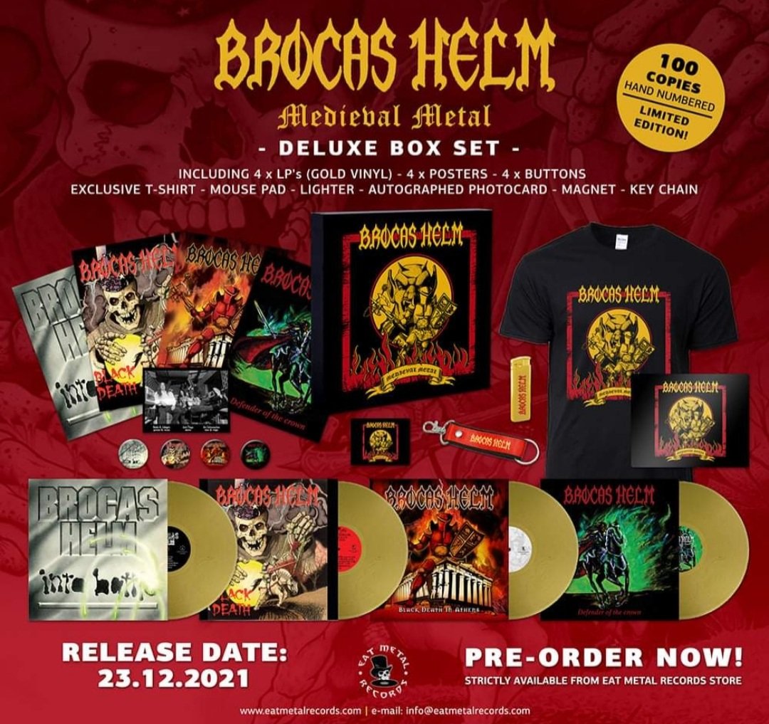 Only for the hardcore Helm fans MEGA box set only 100 available, get some! eatmetalrecords.com/shop/product_i…
#brocashelm #jimschumacher <a href="/JimSchumacher17/">Jim Schumacher</a>