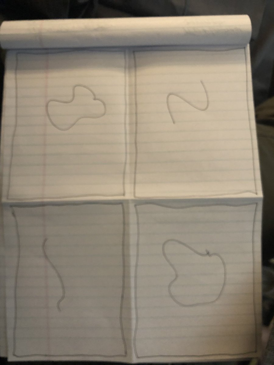 tmbroeckel's tweet photo. Spent the morning learning how not to be afraid of drawing with Dr. Ebony Flowers. And drawing monsters— Went from squiggles to story! some amazing ideas for the writing classroom. #mcte21 #comicsfortheclassroom #drawingmonsters https://t.co/y8c4ZK8Xaf