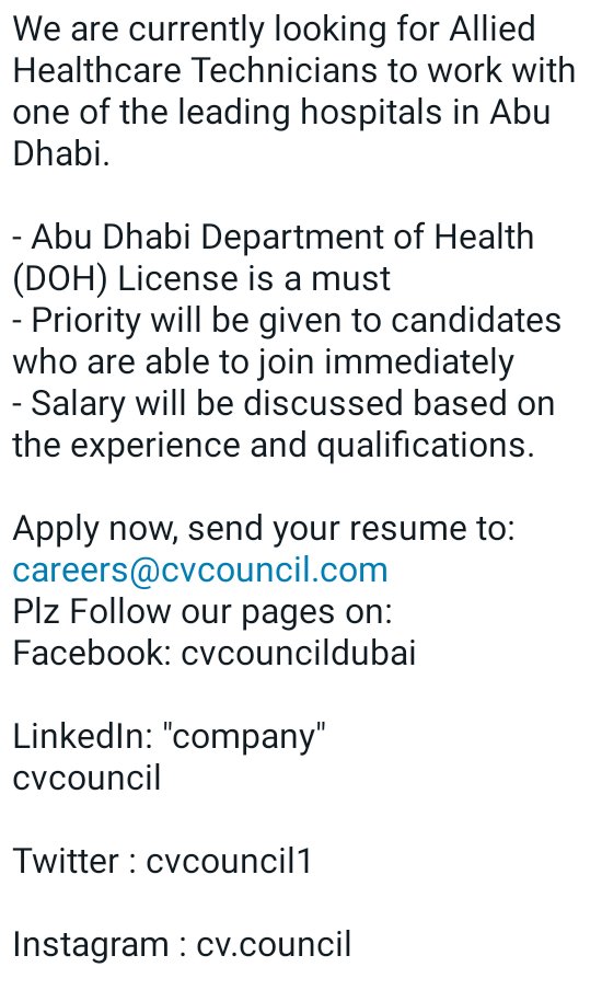 #jobs #vacancies #hiring  #abudhabi #UAE    #وظائف
