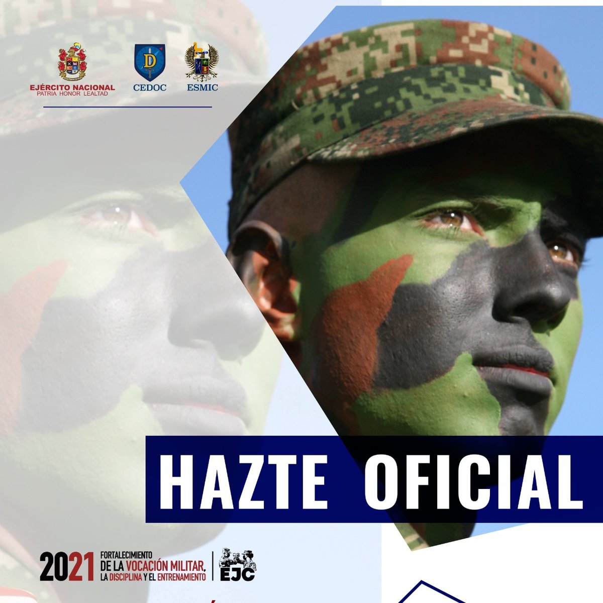 ESMIC_EJC's tweet photo. ¡Cumple tu sueño! No  pierdas la oportunidad de ser parte del @COL_EJERCITO y formarte como oficial de arma y comandante de unidades que velarán por la seguridad y desarrollo de los colombianos. Incorpórate en la @ESMIC te estamos esperando. #MarcaLaDiferencia https://t.co/5w3VECIO35